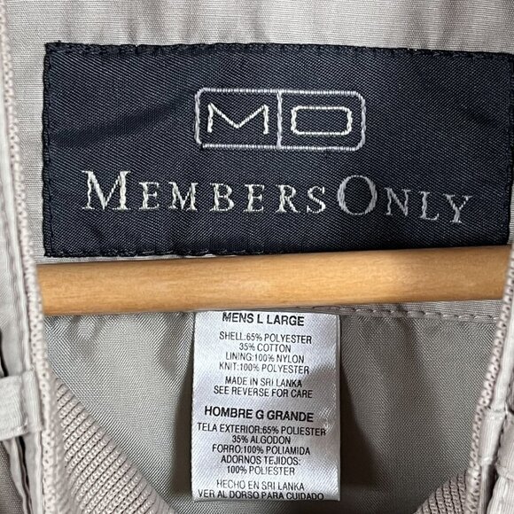 Members Only Tan Jacket Men’s Size Large - Picture 3 of 6